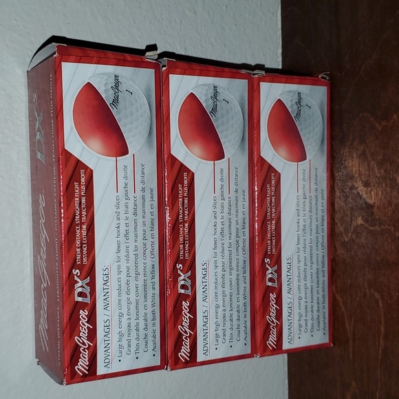 MacGregor DXs Golf Balls 3 Packages of 3 Balls Each (Each) - Picture 2 of 6